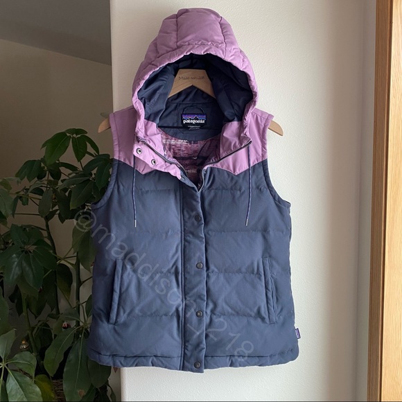 Patagonia Jackets & Blazers - Patagonia Bivy Hooded Vest Large Down 600 fill Smolder Blue Light Violet L